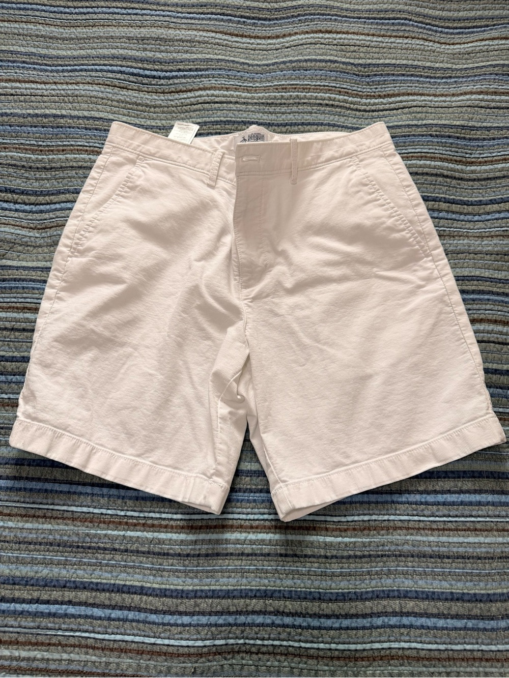 Penguin by munsingwear Flat Front Cotton Chino Shorts - White